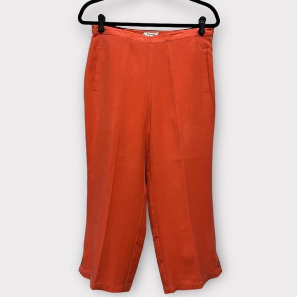 Tommy Bahama NWT Jamaican Jammer cropped Wide Leg Silk Pant sz 8 Red Earth - Picture 12 of 13